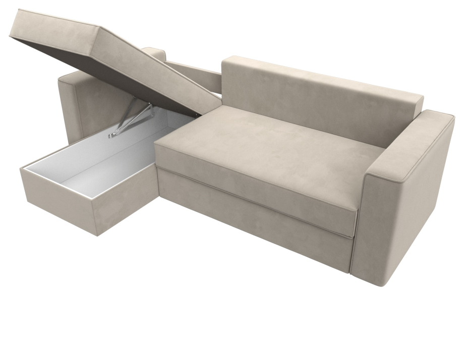 Диваны угловые в гостиную, Угловой диван Принстон левый угол, микровельвет