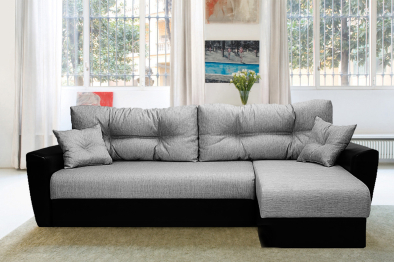 Диван угловой  Амстердам 150, рогожка /экокожа