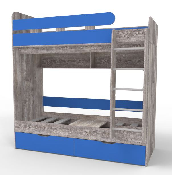 Для подростков, Двухъярусная кровать Юниор 5 80x160 Бетон