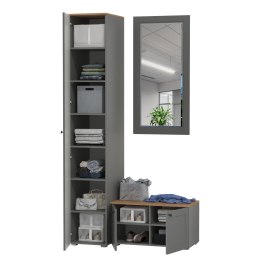 Тумба с зеркалом и шкафом-пеналом в прихожую Остин