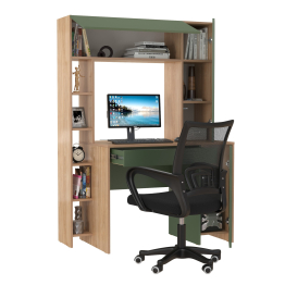 Комплект из компьютерного стола Комфорт 12.71 и черного кресла 103