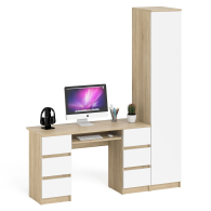 Компьютерные столы, Шкаф однодверный Мори МШ400.1 с компьютерным 2-х тумбовым столом МС-2