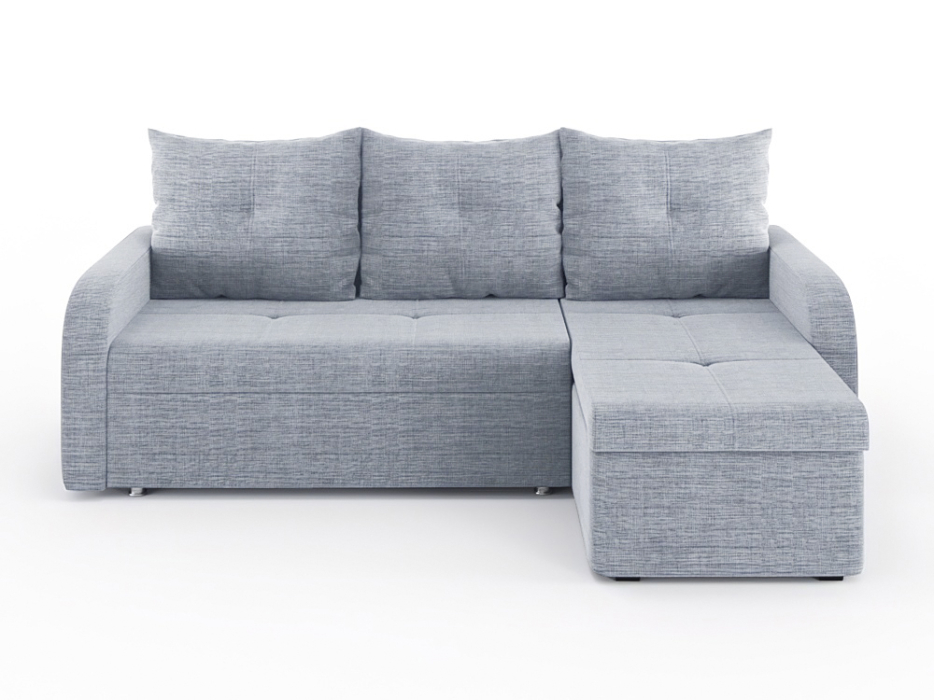 Диваны угловые в гостиную, Диван-кровать угловой Мини Люкс трехсекционная еврокнижка, рогожка Люкс