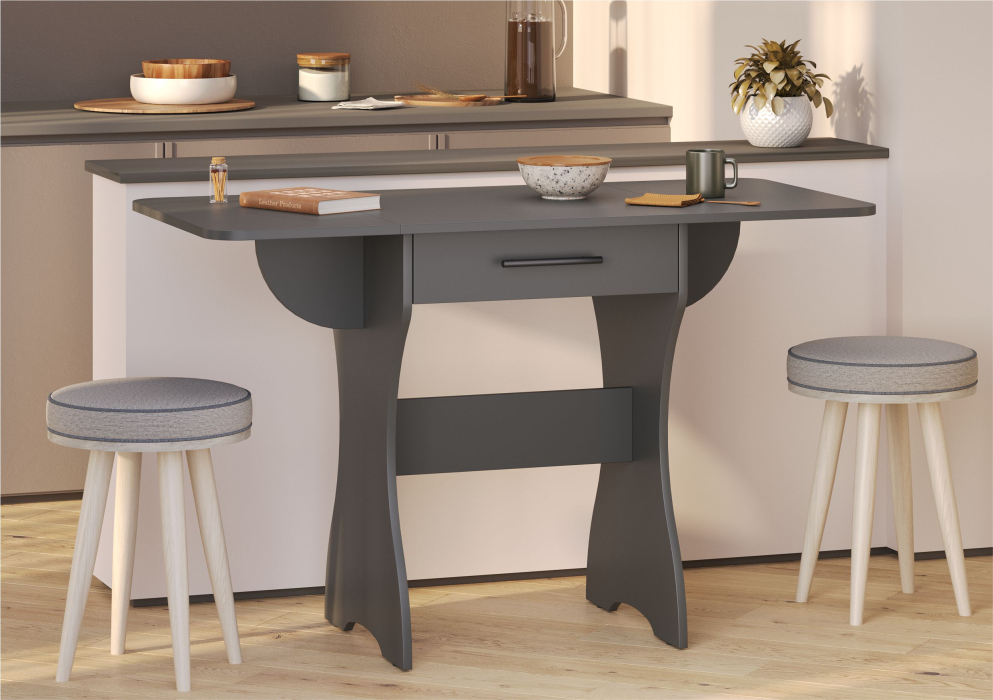 Обеденные столы, Стол раскладной с ящиком