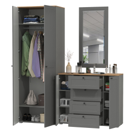 Комод с зеркалом и шкафом для прихожей Остин