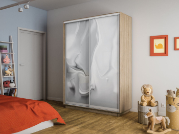 Шкаф-купе Экспресс 2-х дверный Фотопечать Шелк Стекла 140х60х220