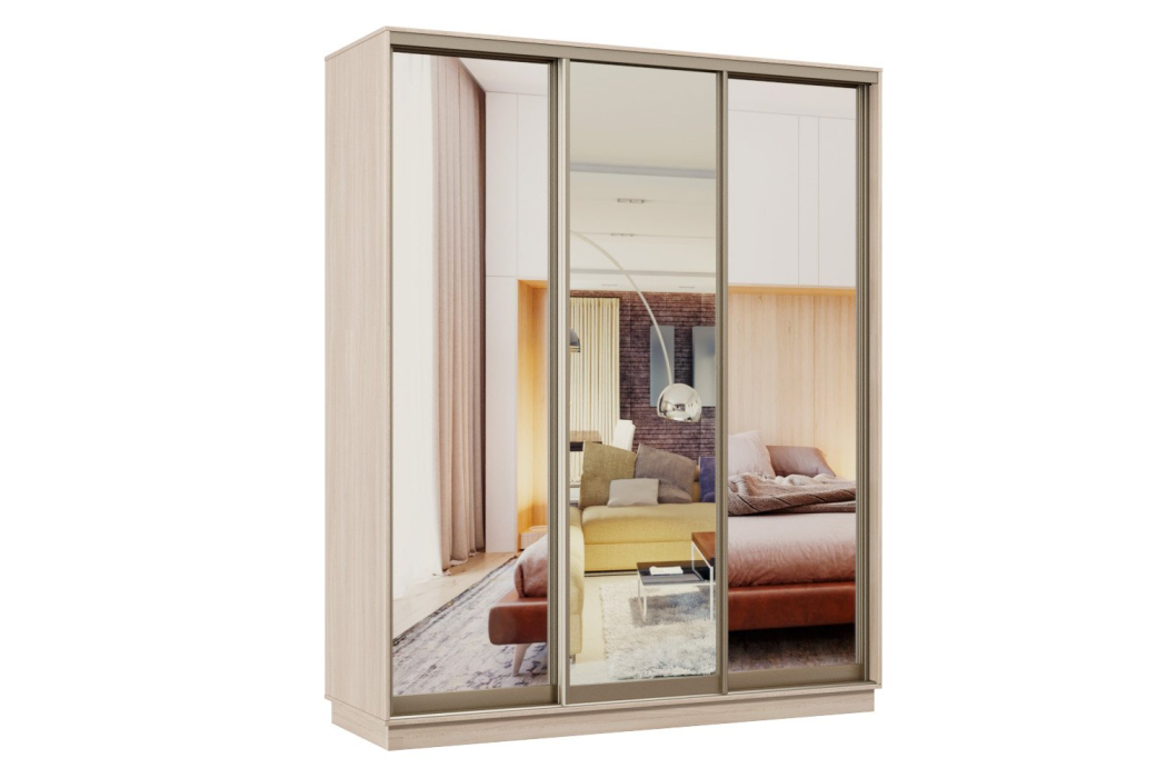 Шкафы-купе, Шкаф-купе Премьер 25 ясень шимо светлый
