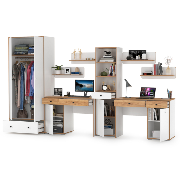 Офисная мебель, Набор мебели для молодёжной комнаты для двоих детей Вуди № 31