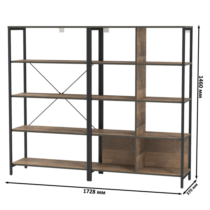Стеллажи, Открытый стеллаж с полками и стеллаж Трувор 13.151.02