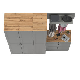 Шкаф для одежды с обувницей и пенал с навесной вешалкой с крючками Остин