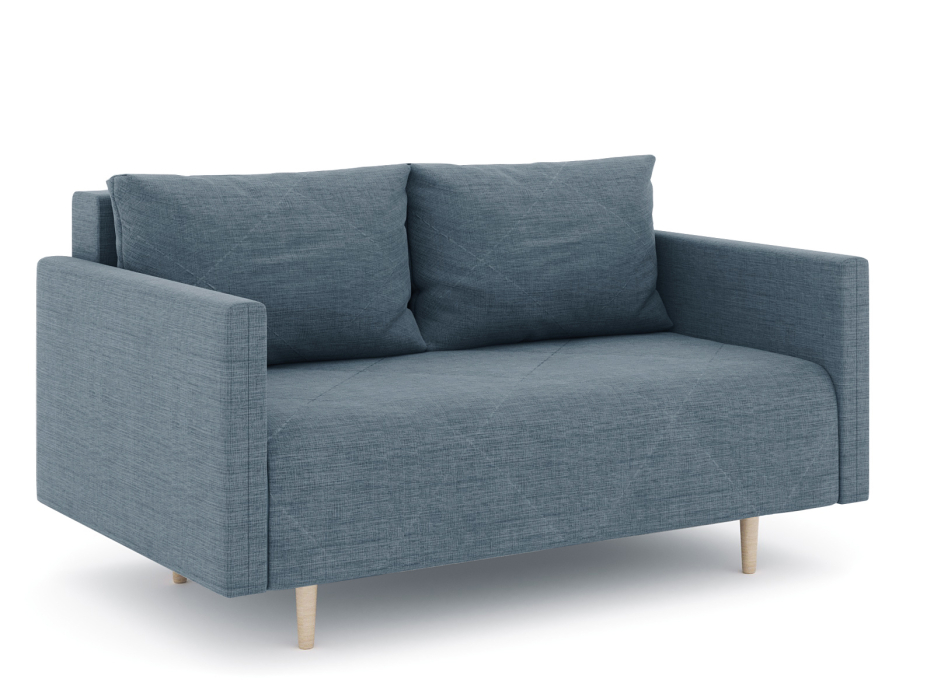 Диваны прямые кухонные, Диван прямой нераскладной Милли мини 2-х  местный с подлокотниками, рогожка