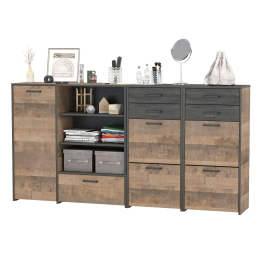 Две высоких тумбы для обуви и тумба-комод Трувор 098