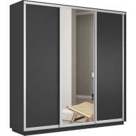 Шкафы-купе, Шкаф-купе Экспресс Медиум (1 зеркало) трио 2400 x 1800 x 600