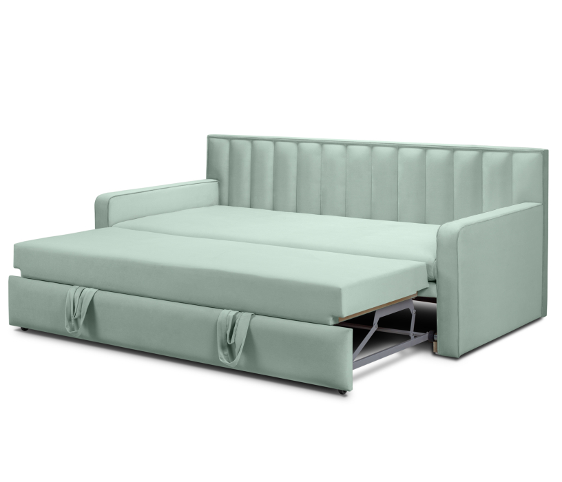 Мягкая кровать, Кровать тахта Манхэттен НПБ 1600, микровелюр