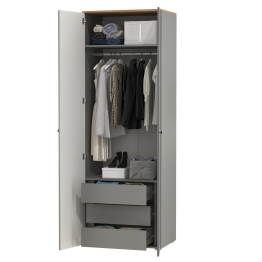 Шкаф для одежды две двери внутри три выдвижных ящика Остин 13.336.02