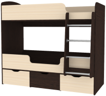 Для подростков, Кровать двухъярусная Малыш Двойняшка, Венге