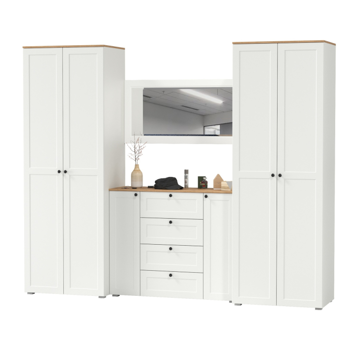 Прихожие, Два платяных шкафа Остин и комод с зеркалом