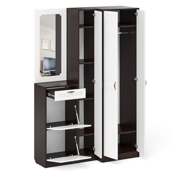 Прихожие, Мебель для прихожей П-6 № 29 МДФ фрезеровка ромб