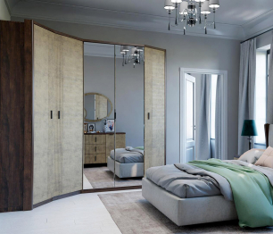 Шкаф Шер ШК-2322, дуб апрель темный/лофт голдэн пэлас