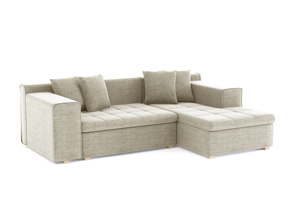 Диваны угловые в гостиную, Диван угловой Чикаго без механизма, рогожка