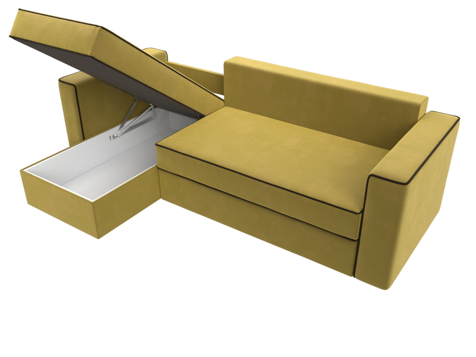 Диваны угловые в гостиную, Угловой диван Принстон левый угол, микровельвет
