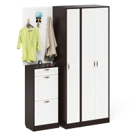 Прихожие, Мебель в прихожую П-6 компоновка № 50 фрезеровка ромб