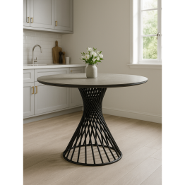 Керамический стол Вивиен 110 (чёрная нога)