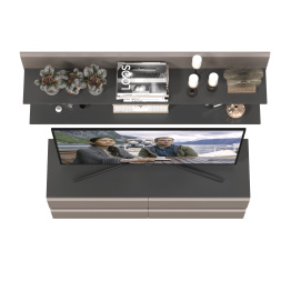 Две открытых полочки с тумбой для аппаратуры Сидней