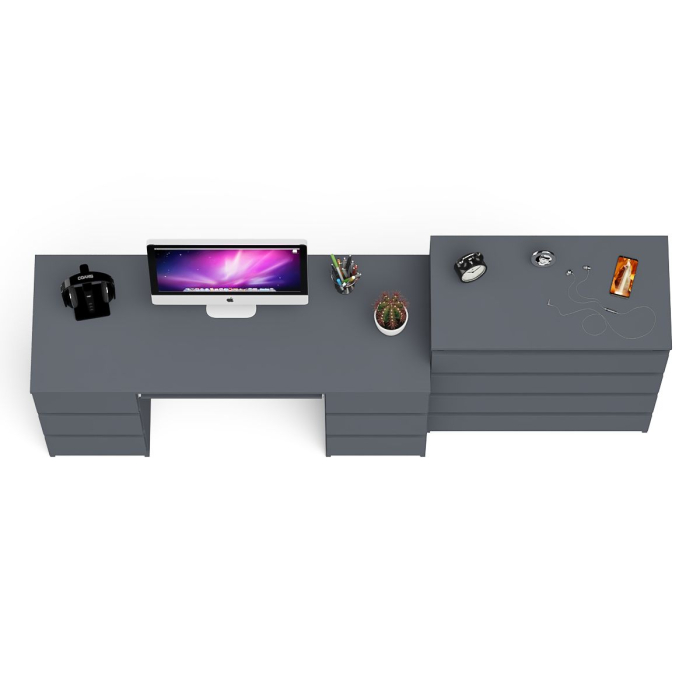 Компьютерные столы, Комод 800 4-ре ящика Мори и двухтумбовый компьютерный стол МС-2