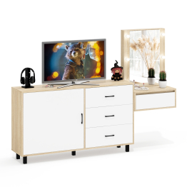 Стол косметический навесной с подсветкой и комод 122-1504