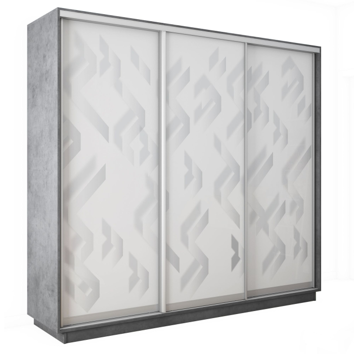 Шкафы-купе 3-х дверные, Шкаф-купе Экспресс 3-х дверный Фотопечать Ленты Стекла 210х60х240