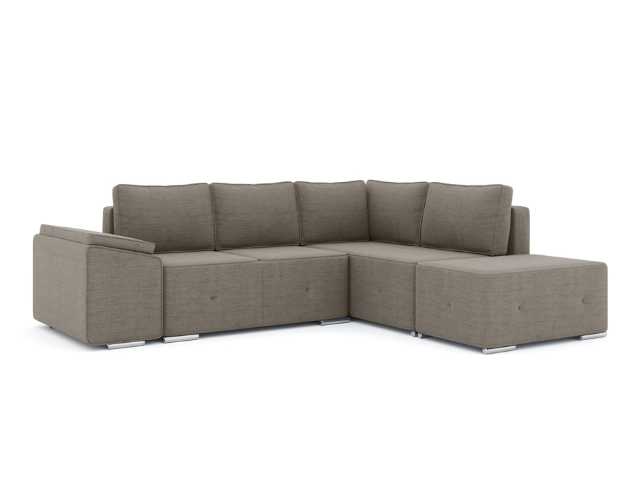 Диваны угловые в гостиную, Диван-кровать угловой Хавьер  ПБ еврокнижка, рогожка Люкс