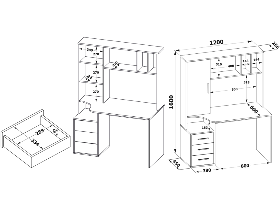Прямые компьютерные столы, Стол компьютерный Сокол КСТ-16