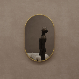 Дизайнерское настенное зеркало GENGLASS Nolvis S в металлической раме