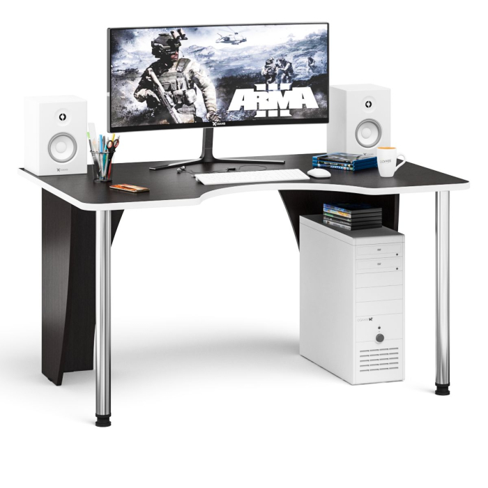 Прямые компьютерные столы, Игровой компьютерный стол С-МД-СК2-1360-900