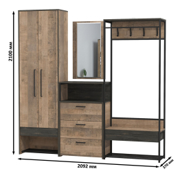 Мебель для прихожей лофт Трувор № 236