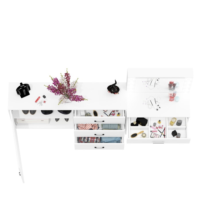 Туалетные столики, Комод ящики и дверка 122-1504 и туалетный столик с подсветкой СТ-4