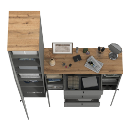 Шкаф-пенал и комод четыре ящика Остин