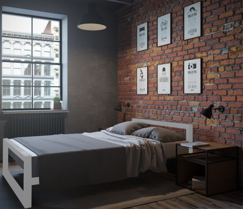 Кровати 140 см, Кровать в стиле лофт Ричмонд 1.4