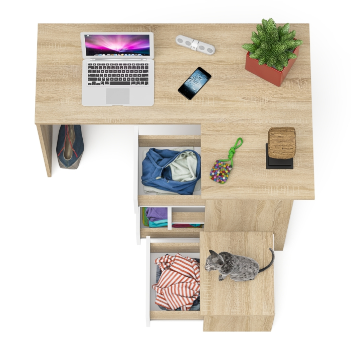 Угловые, Угловой компьютерный стол Мори МС-16 правый с тумбой ТМП400