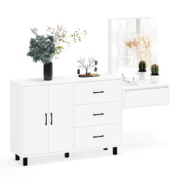 Стол косметический навесной с подсветкой и тумба-комод 123-1204.