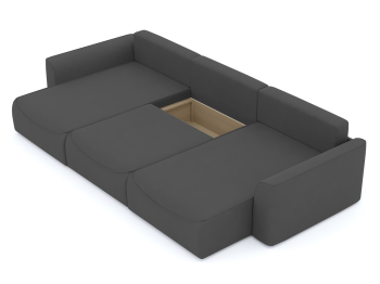 Диван-кровать П-образный Рафаэль еврокнижка НПБ, велюр