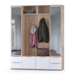 Прихожая Куба НМ № 17 с зеркалами и вешалкой для одежды