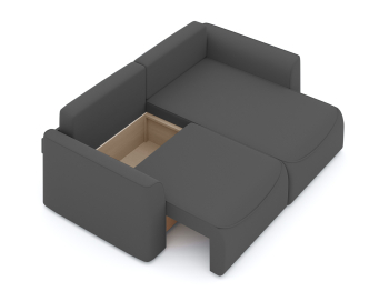 Диван-кровать угловой Рафаэль еврокнижка НПБ, велюр