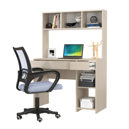 Стол компьютерный Mobi Комфорт 12.77F с серым креслом 103