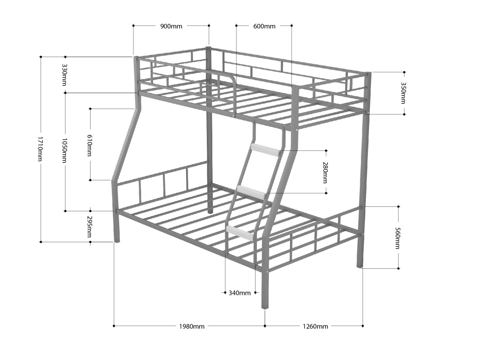 Для подростков, Двухъярусная кровать Радуга Розовый венге