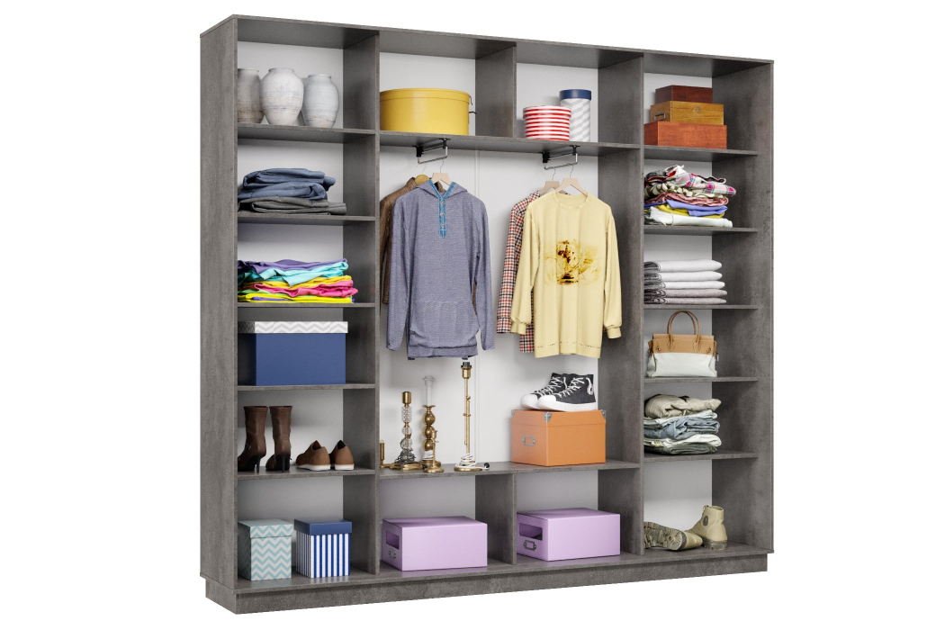 Шкафы-купе 3-х дверные, Шкаф-купе Премьер 59 (11ЗГ;11ЗГ;11ЗГ) фасады зеркало графит/трёхдверный/Профиль чёрный муар