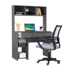 Стол компьютерный Mobi Комфорт 12.77F с серым креслом 103