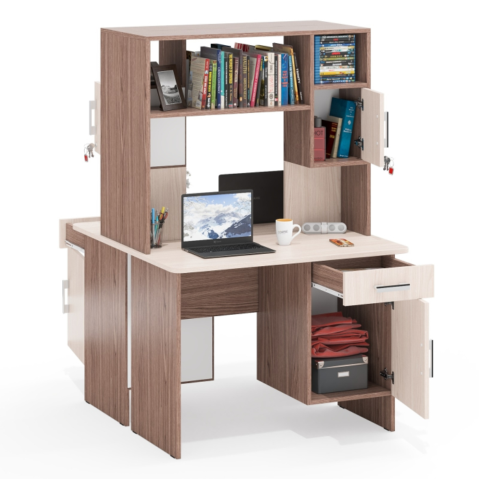 Детские столы, Два стола письменных с надстройкой МД 1-09Н