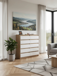 Комод высокий на десять выдвижных ящиков Мори МК1200.10